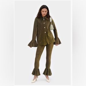 Sleeper Saturn Lounge Suit in gold. Too and leggings